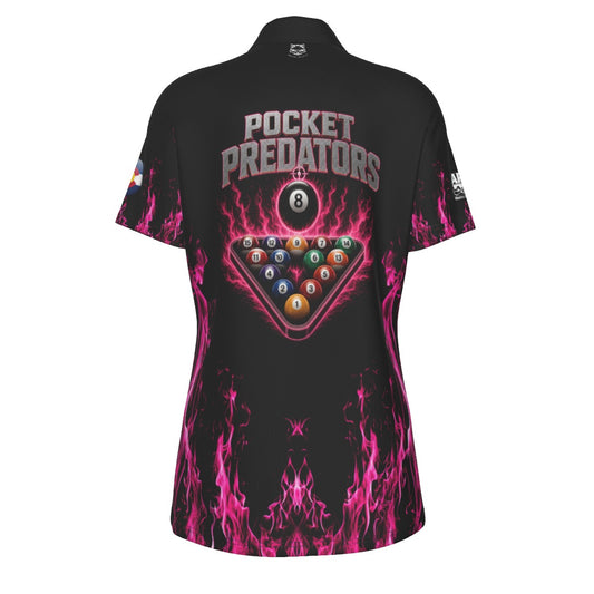 APRIL "POCKET PREDATORS" - Women's Polo Collar Jersey