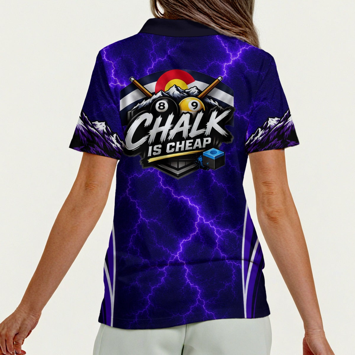 DAWN - Women's Zip Polo Shirt with Short Sleeve
