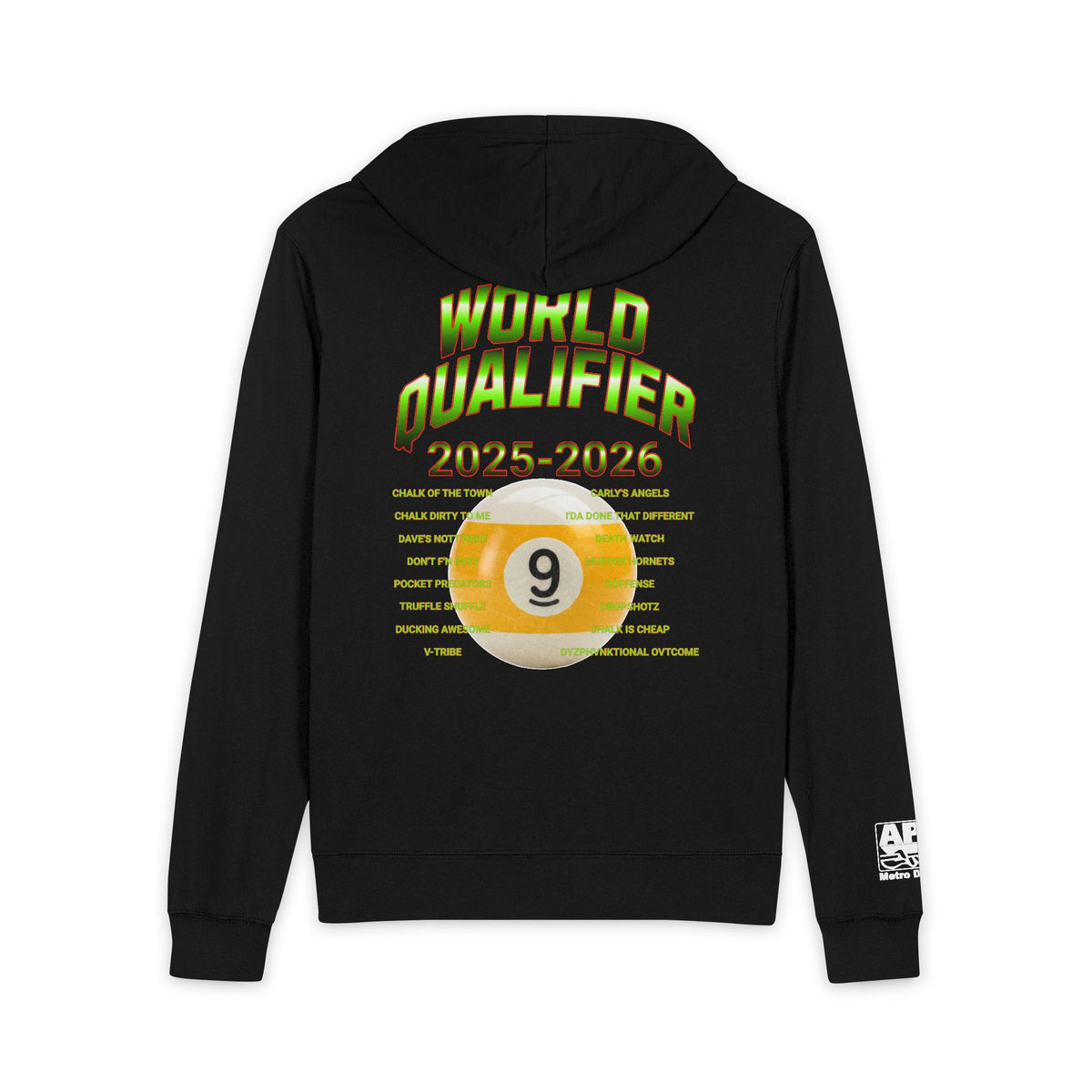 World Qualifier 9-Ball Hoodie (2025-2026)-Zip Up