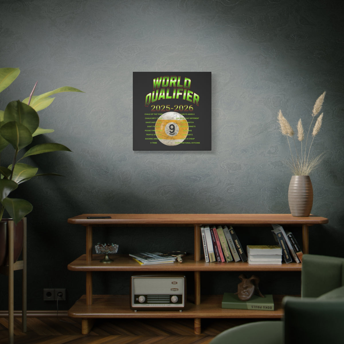 World Qualifier 9-Ball (2025–2026) Canvas Art — 9-Ball Billiards Poster