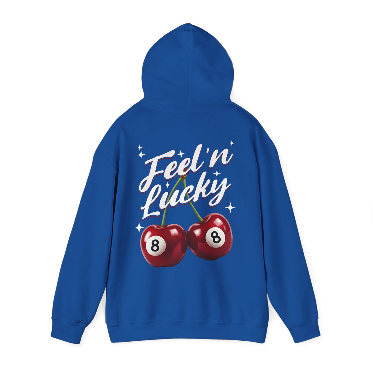 Cherry 8-Ball Hoodie – “Feel n' Lucky” Retro Graphic Hooded Sweatshirt