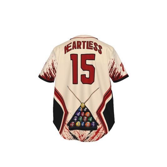 HEARTLESS - Men's Short Sleeve Baseball Jersey with Pinstripes