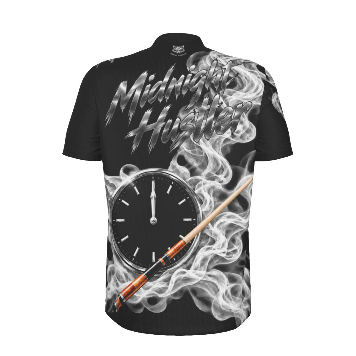 Midnight Hustler (RB Designs) - Men's Polo Jersey with Quarter Zip and Blade Collar