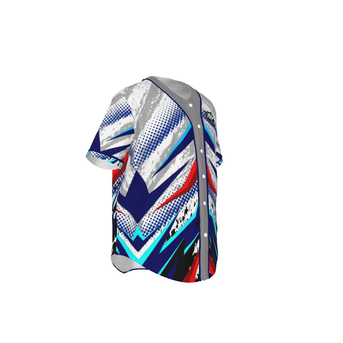 Men's Short Sleeve Baseball Jersey with Pinstripes