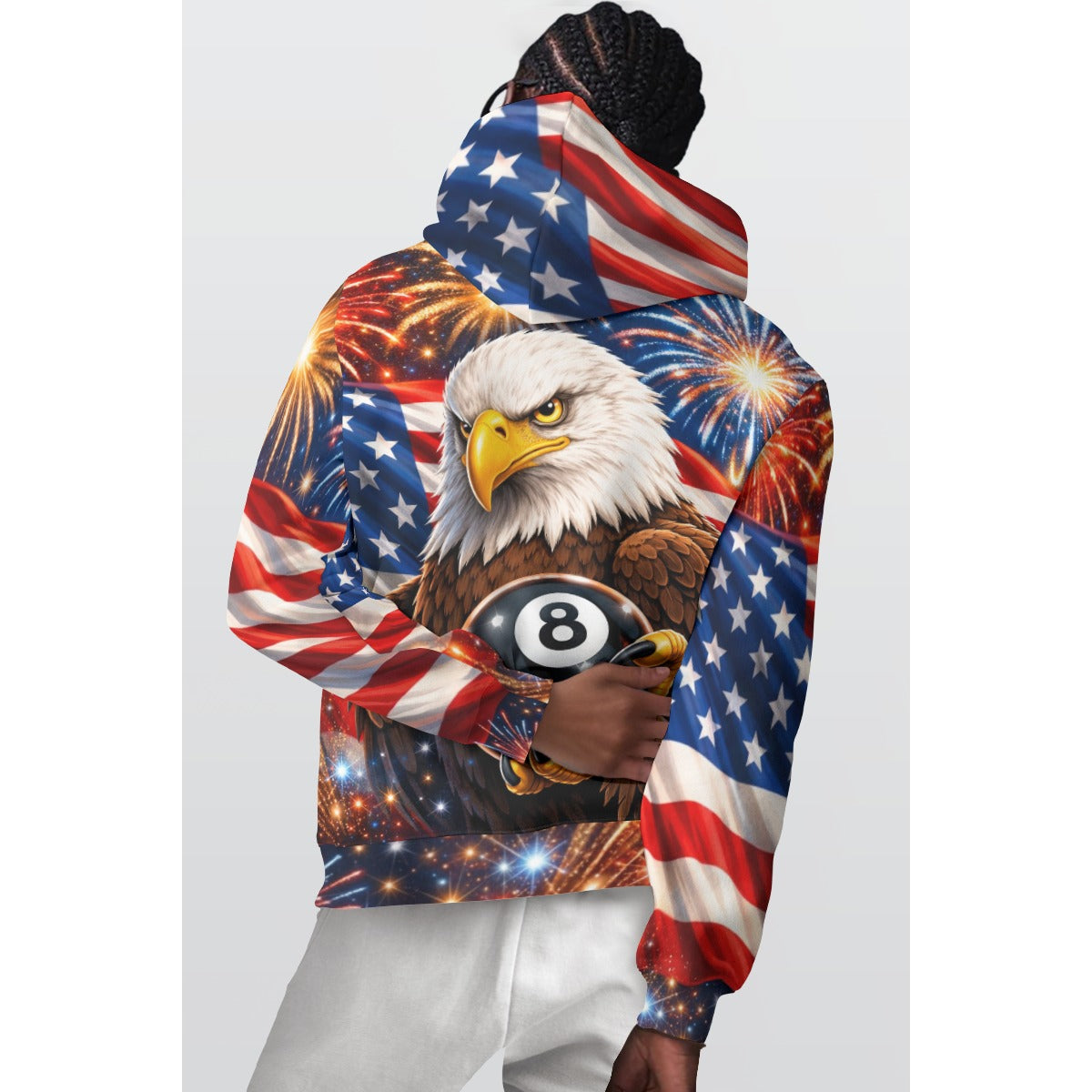 Men's Pullover Hoodie - Eagle 8 Ball - 250th Anniversary