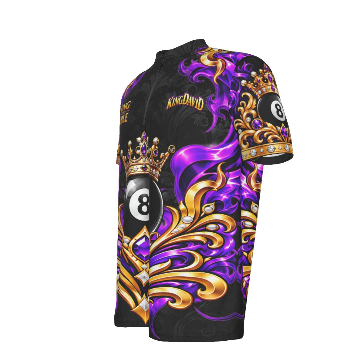 King David (Purple) - Men's Quarter Zip with "Blade" Collar