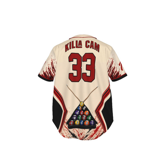 KILLA CAM - Men's Short Sleeve Baseball Jersey with Pinstripes