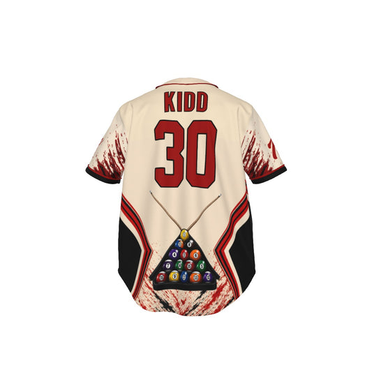 KIDD - Men's Short Sleeve Baseball Jersey with Pinstripes