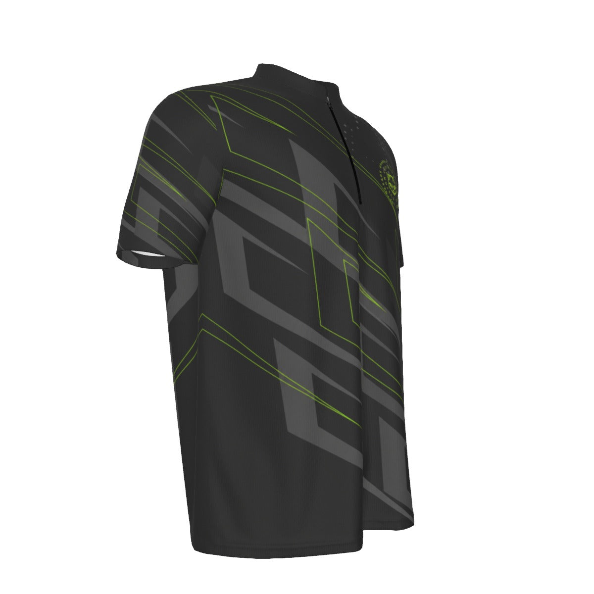 G.G. (Lime on Black) - Men's Billiard Cloth with Black Zipper