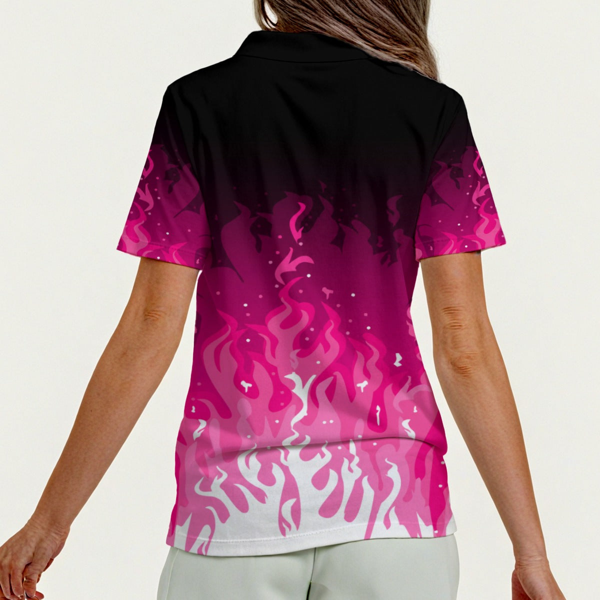 Women's Zip Polo Shirt with Short Sleeve
