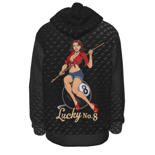 Lucky No. 8 - Men's Thicken Pullover Hoodie