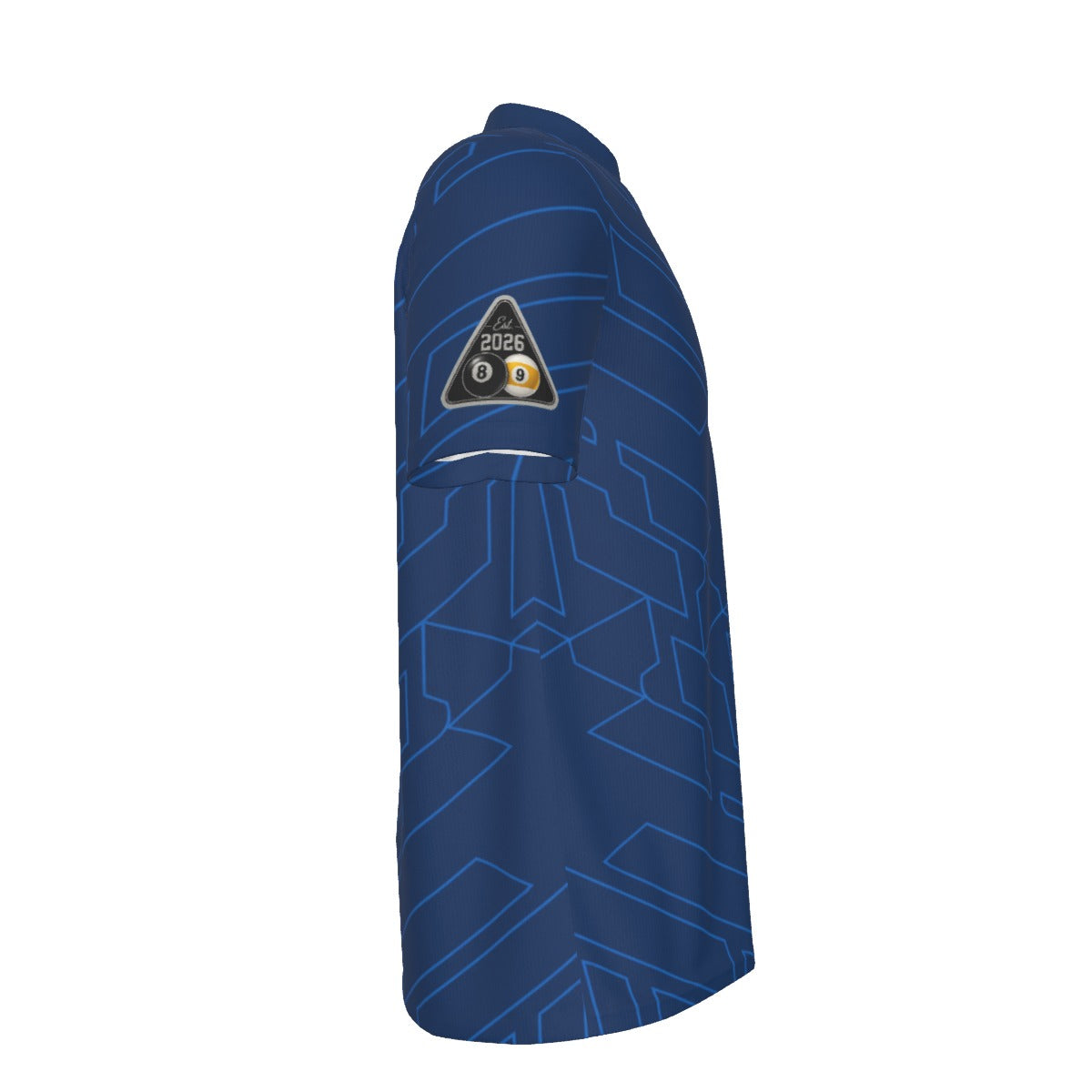 G.G. (Blue & White) - Men's Billiard Cloth with Black Zipper