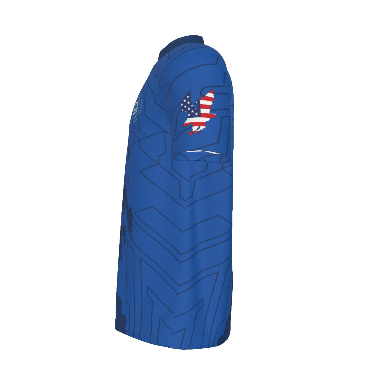 G.G. (Blue & White) - Men's Billiard Cloth with Black Zipper