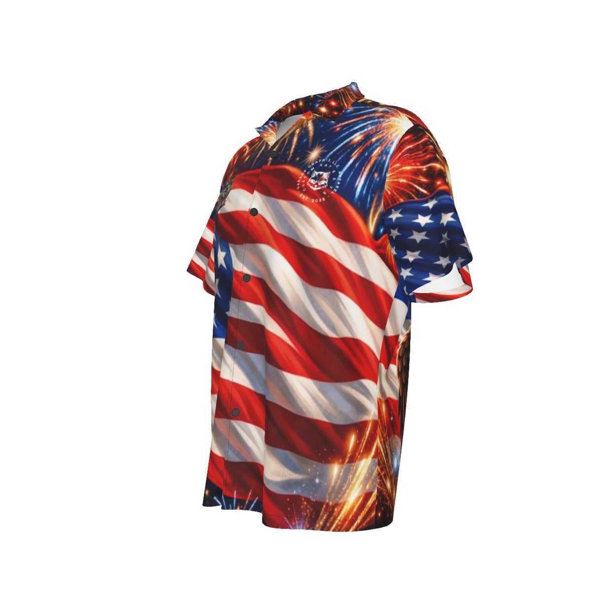 250 Anniversary USA Hawaiian Shirt with Button Closure |115GSM Cotton poplin