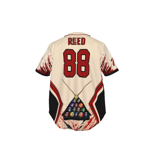 REED - Men's Short Sleeve Baseball Jersey with Pinstripes