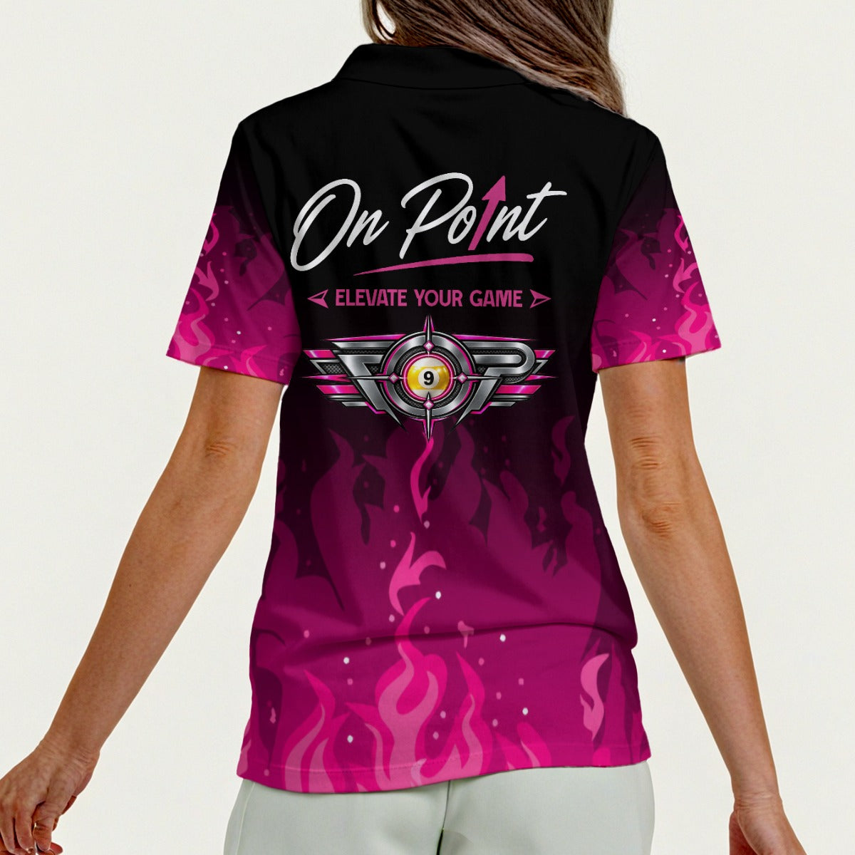 On Point Women's Zip Polo Shirt with Short Sleeve