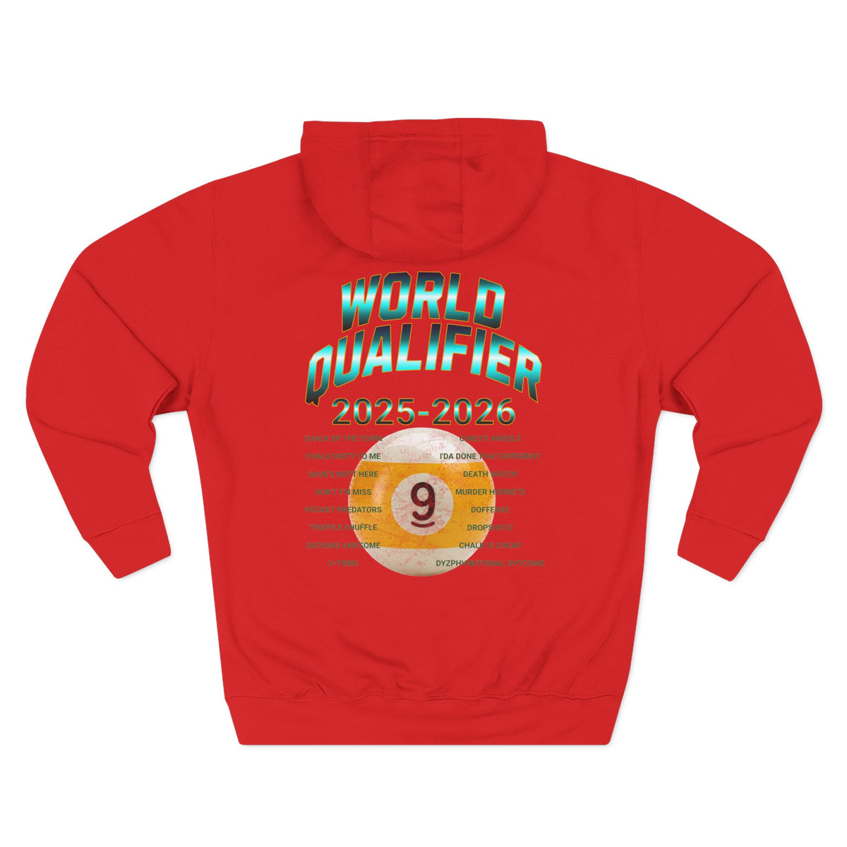 World Qualifier 9-Ball (2025-2026) Hoodie — Billiards/Pool Tournament Champion Pullover