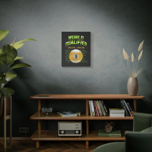 World Qualifier 9-Ball (2025–2026) Canvas Art — 9-Ball Billiards Poster