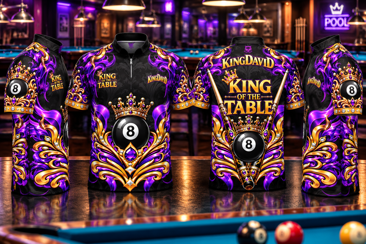 King David (Purple) - Men's Quarter Zip with "Blade" Collar