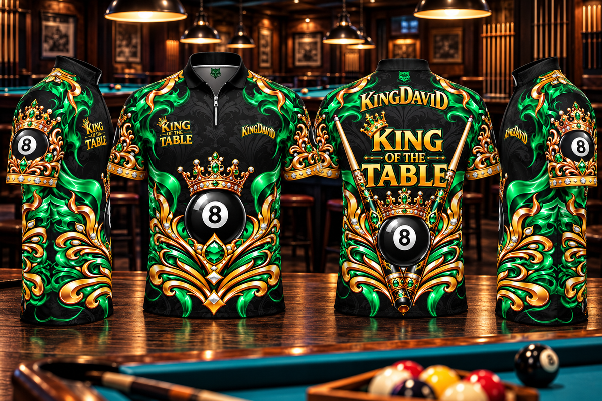 King David (Green) - Men's Quarter Zip with "Blade" Collar