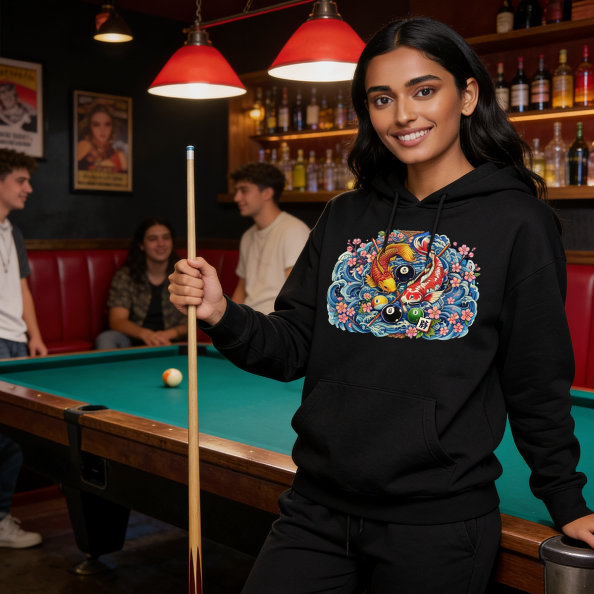Koi Fish '8'Ball - Ultra Heavy Adult Hoodie