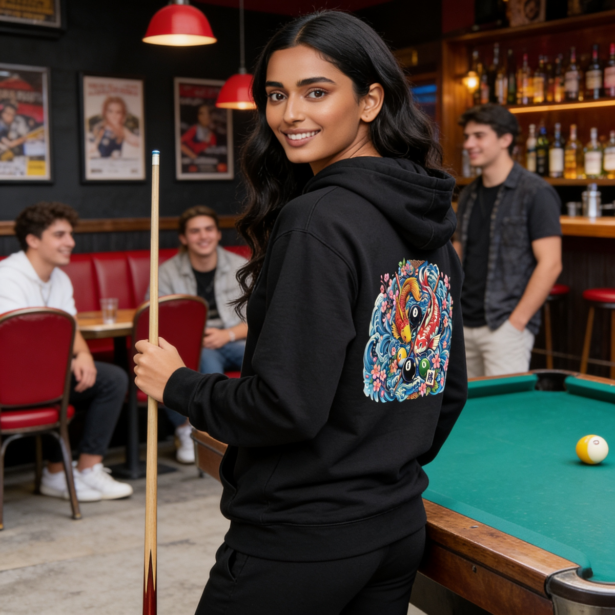 Koi "Pool" - Unisex Hoodie (Back Print)