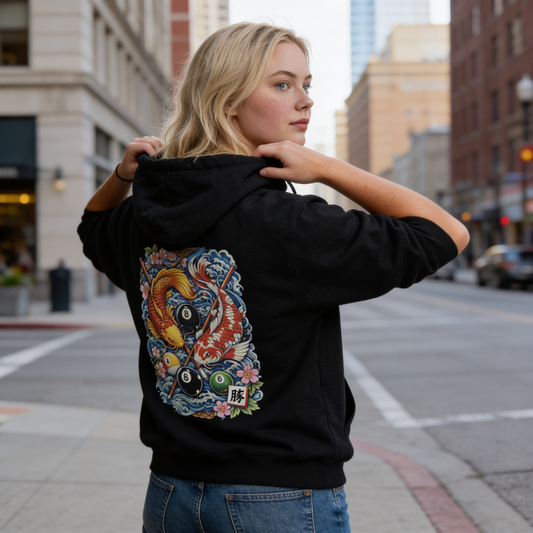 Koi Fish Hoodie (Without Rhinestone Drawstring