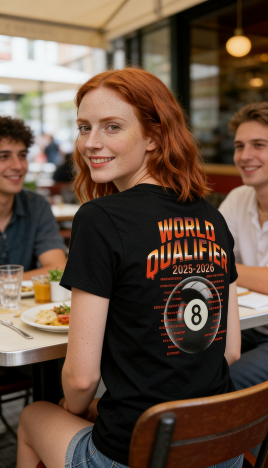 World Qualifier (8-Ball 2025-2026) - Women’s relaxed V-neck T-shirt