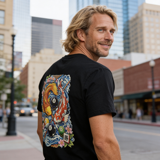 Koi Fish (Bright Colors) - Short Sleave Crew Neck