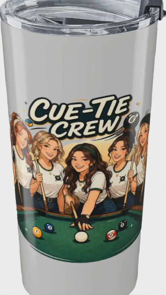 CUE-TIE CREW - 20oz Tumbler — Pool Shark Billiards Travel Cup